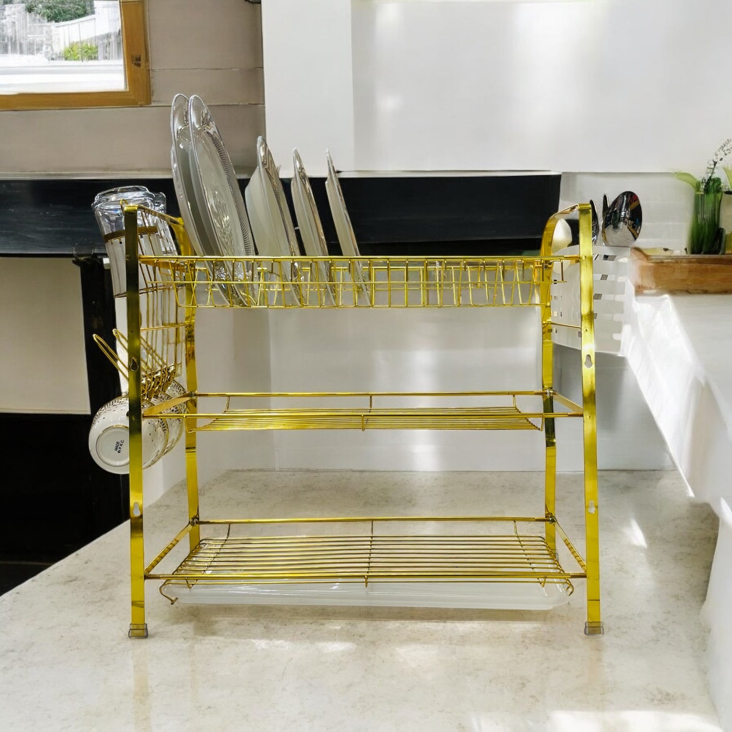 3 Layer Multi-Function Plate Rack