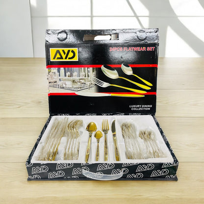 Ayd 24 Pcs Cutlery Set (Golden)