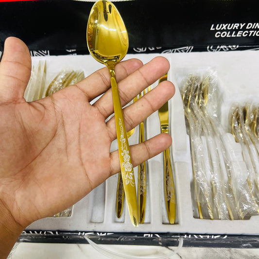 Ayd 24 Pcs Cutlery Set (Golden)