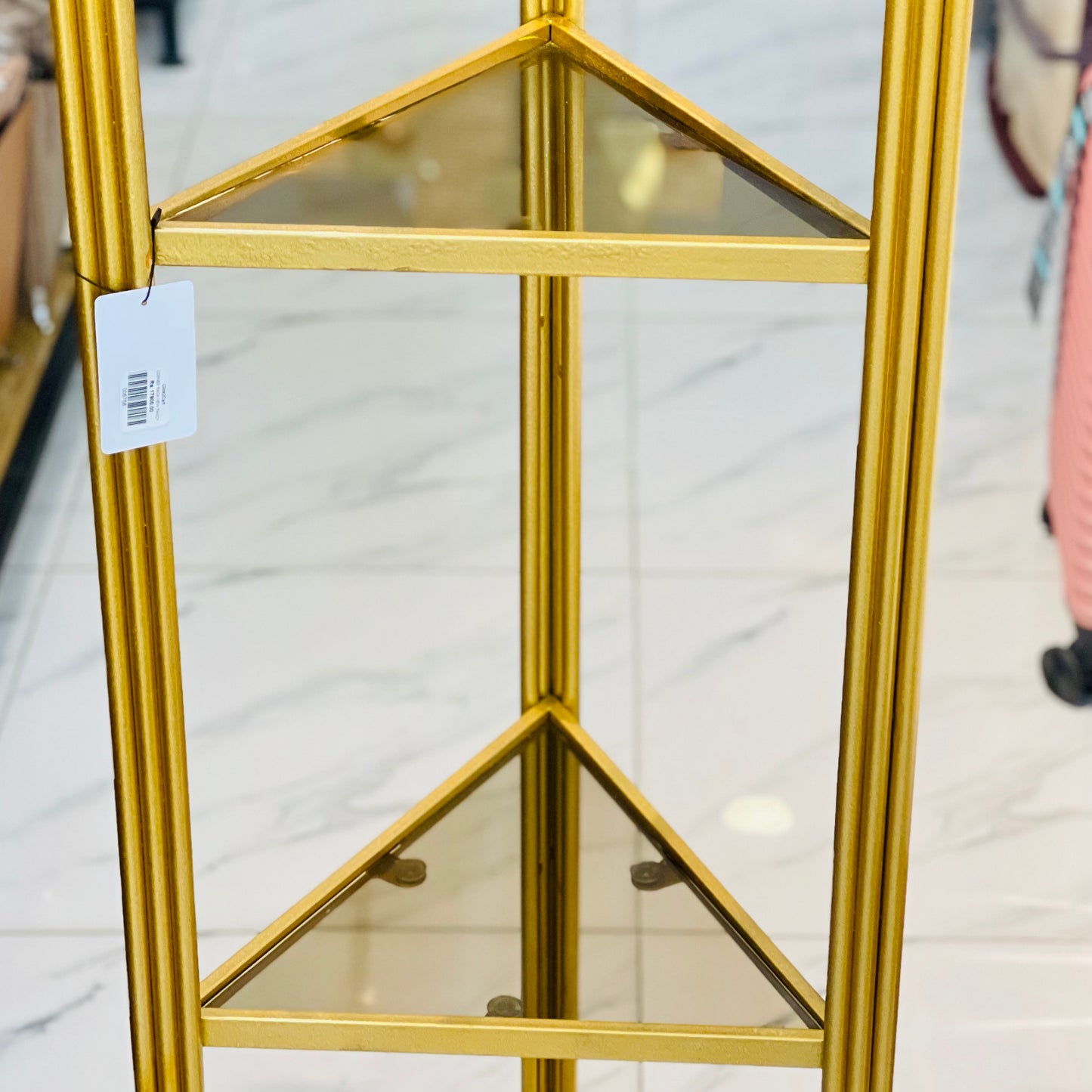 Golden Decorative Corner Rack