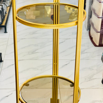 Golden Decorative Corner Rack