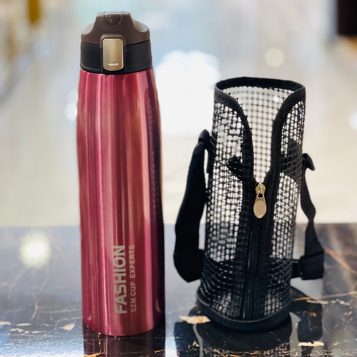 Travel Multifunctional Hot And Cold Mesh Water Bottle