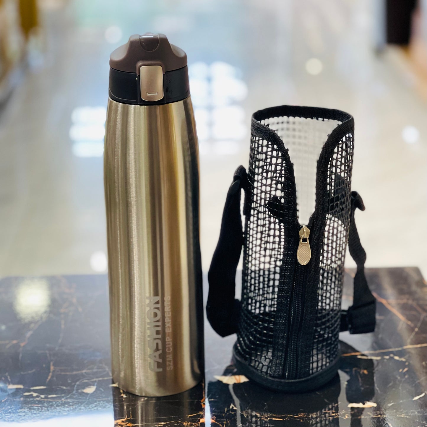 Travel Multifunctional Hot And Cold Mesh Water Bottle