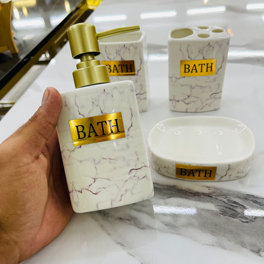 4pcs Ceramic Bath Set