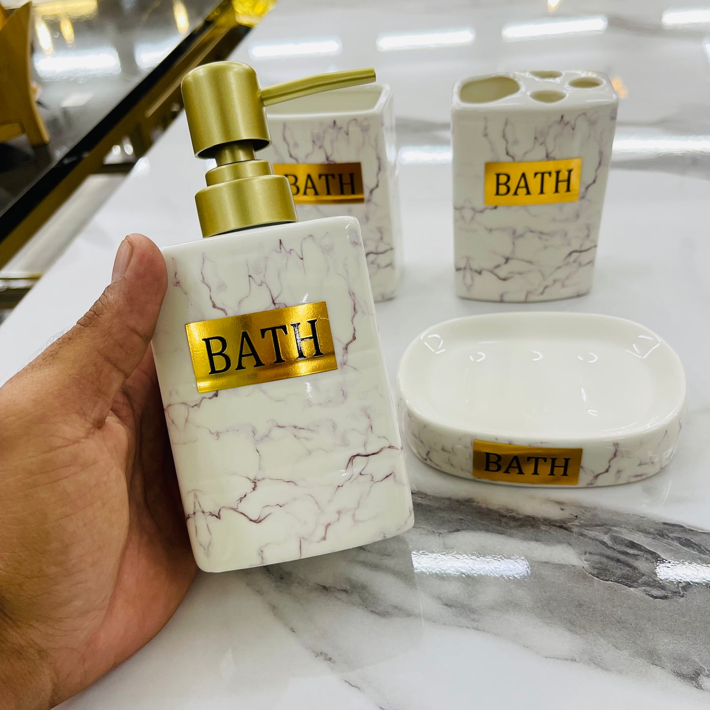 4pcs Ceramic Bath Set
