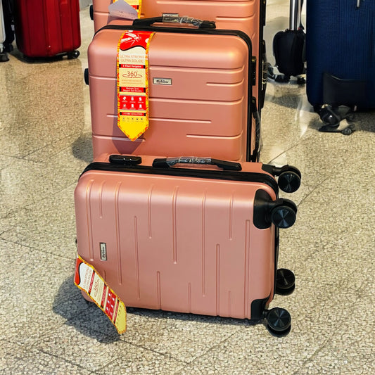 Luggage With 4 Spinner Wheels (3pcs) PINK