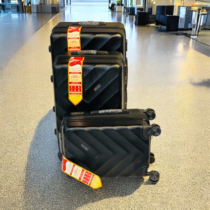 Luggage With 4 Spinner Wheels (3Pcs) BLACK