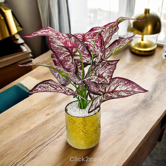 Golden Ceramic Flower Pot