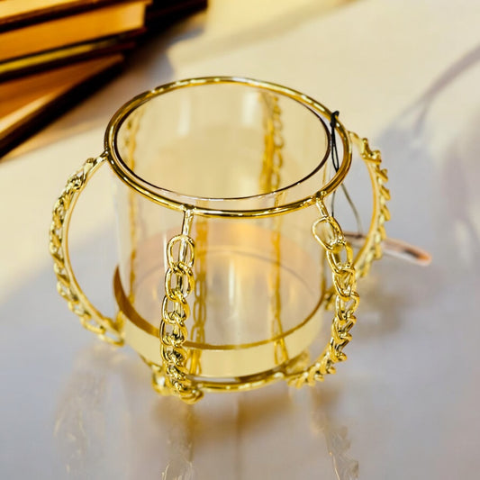 Metal Golden Candle Stand Small