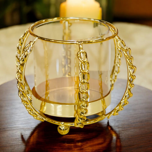 Metal Golden Candle Stand Small