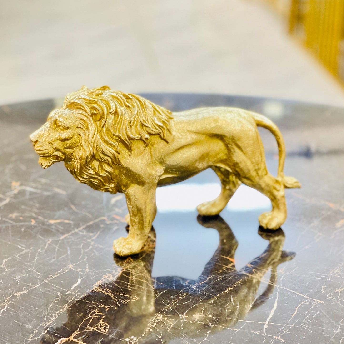 Golden Lion Statue Small