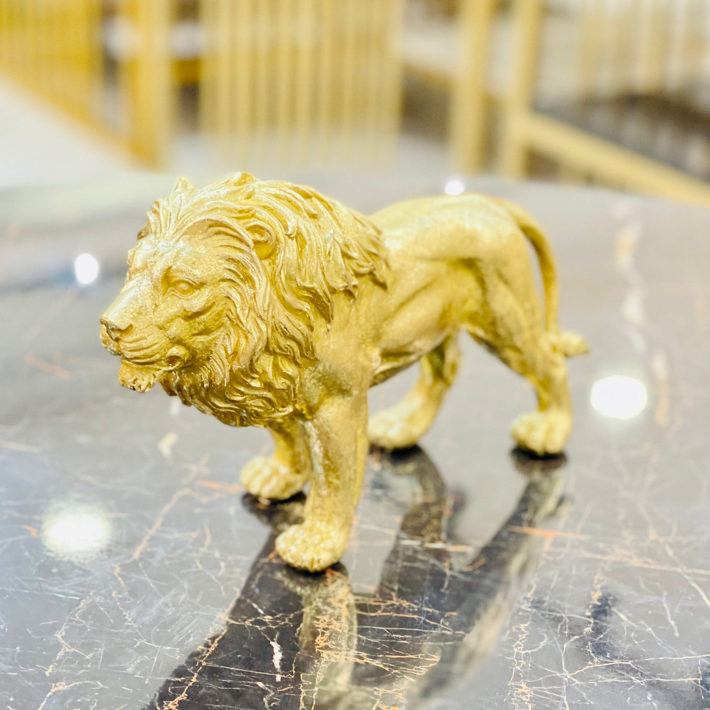 Golden Lion Statue Small
