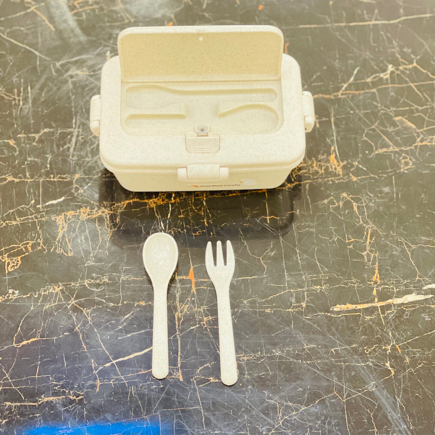 Lunch Box  With Spoon & Fork