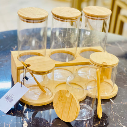 Wooden Lid Spice Set (6 PCS)