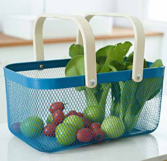 Wire mesh storage basket [large]