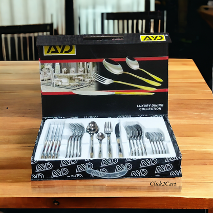 Ayd 24 Pcs Cutlery Set (Silver)