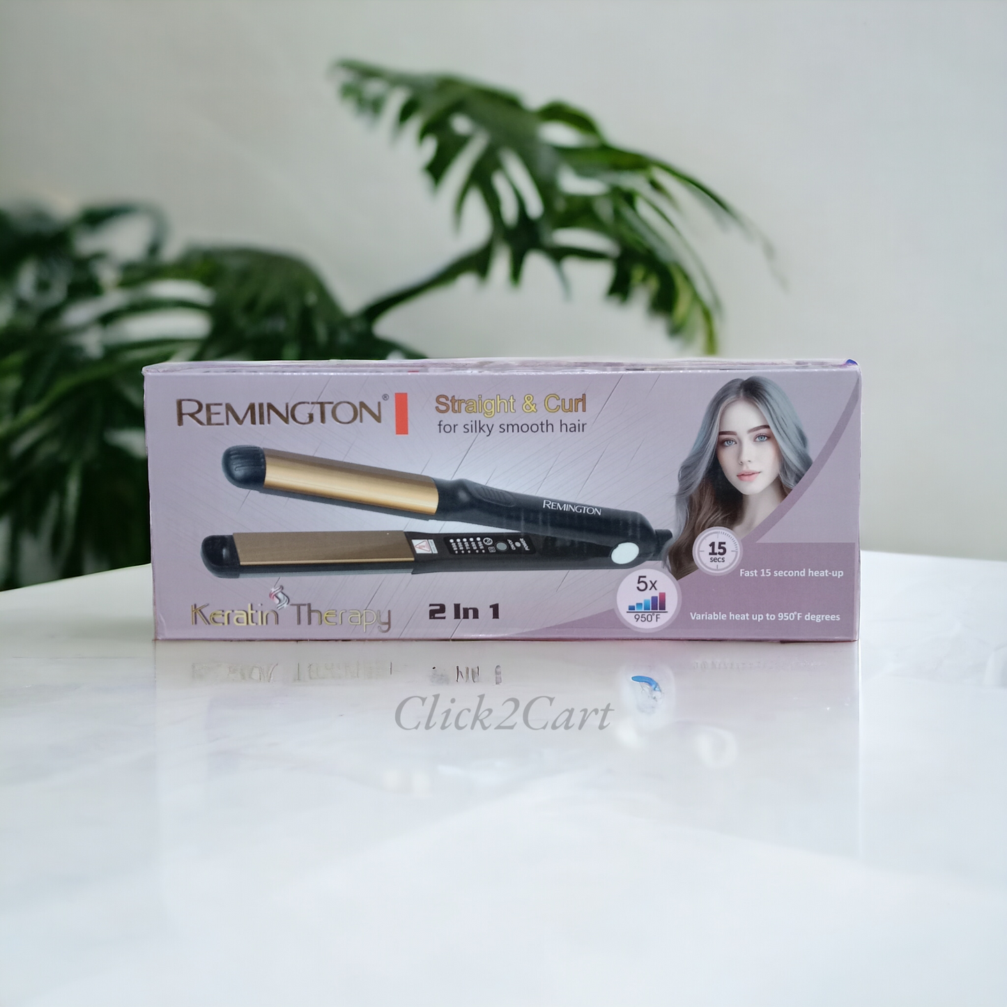 Remington 2 in 1 Hair Straightener & Curler