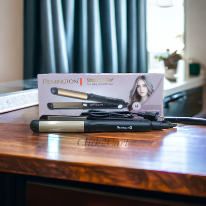 Remington 2 in 1 Hair Straightener & Curler