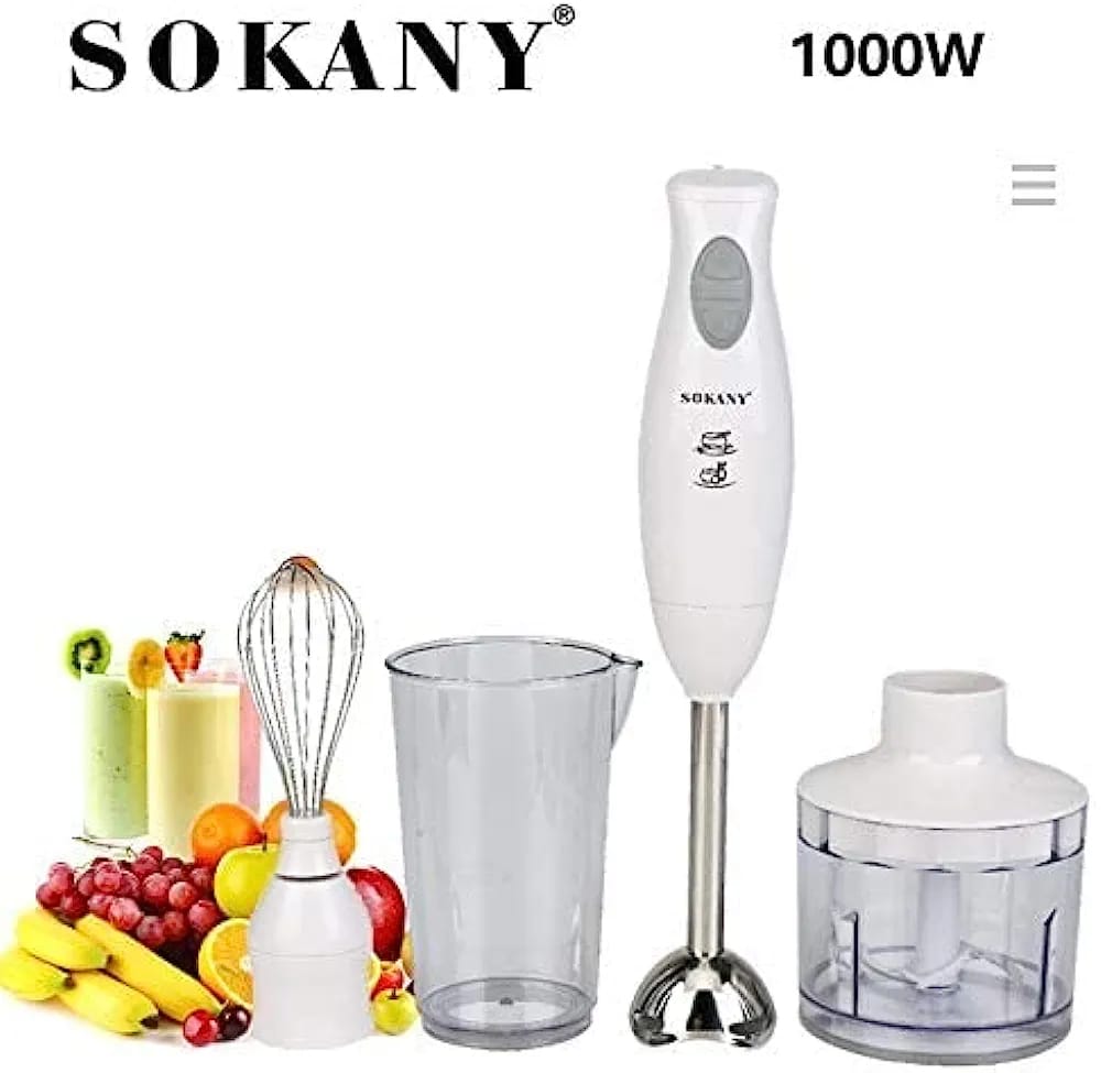 SOKANY 4 in 1 Hand Blender (White) Click 2 Cart