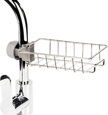 Adjustable Sink Faucet Shelf Stainless Steel Drain Rack