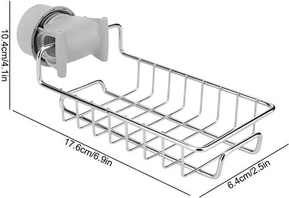 Adjustable Sink Faucet Shelf Stainless Steel Drain Rack