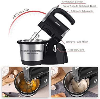 Haffmans Hand MixerAutomatic rotation stand hand mixer 3L 5 speed turbo - Click 2Cart