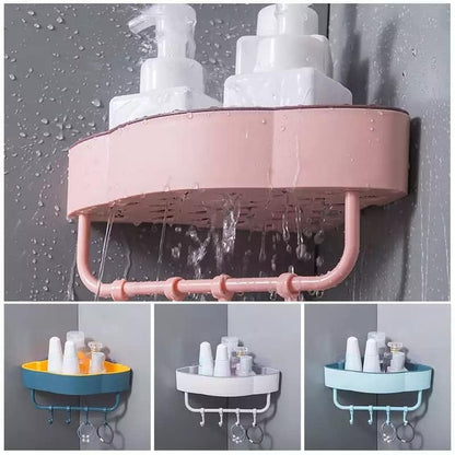 Bathroom Corner Shelf Wall-Mounted Storage Rack