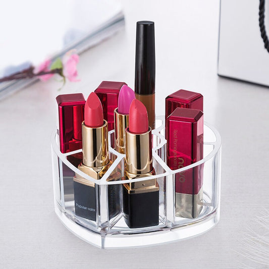 Acrylic Lipstick Organizer Heart Shape